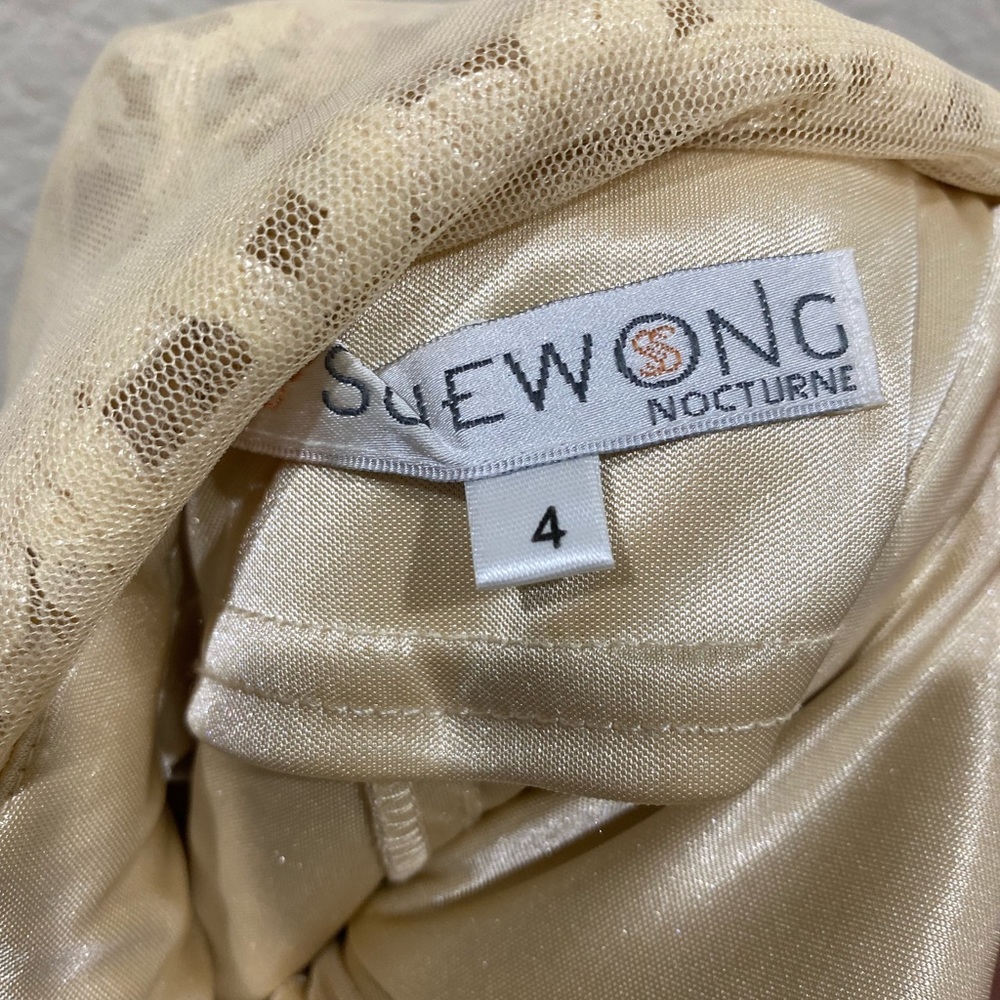 SUE WONG Nocturne Hand Cream embroidered dress - Picture 6 of 7